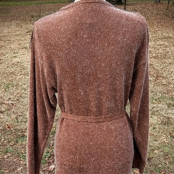 Rauol Fringe Silk Brown LS Embellished  Sz M Dress - Picture 5 of 5